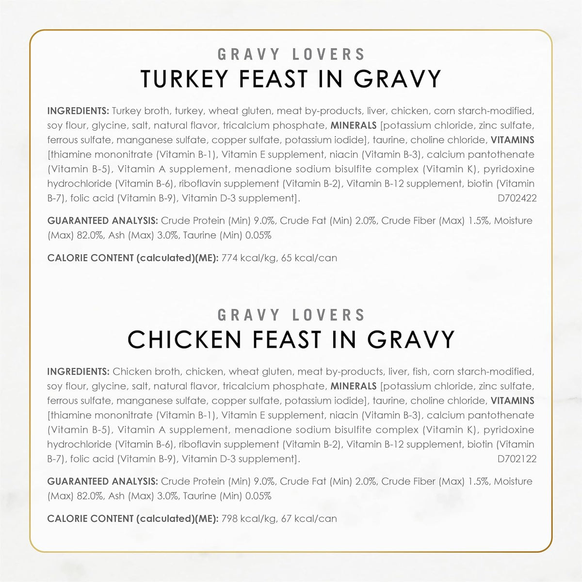 PLrina Fancy Feast Gravy Lovers Poultry and Beef Grilled Gourmet Wet Cat Food Variety Pack - (Pack of 24) 3 oz. Cans