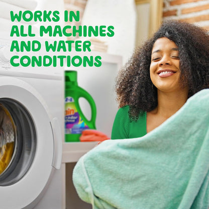 Gain + Odor Defense Liquid Laundry Detergent Super Fresh Blast Scent, HE Compatible, 107 Loads 154 fl oz, Gain Laundry Detergent, Liquid Laundry Detergent