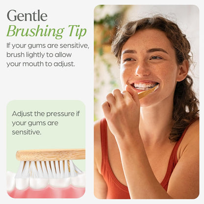 Bamboo Toothbrushes 10 Pack - BPA Free Soft Bristles Toothbrushes, Eco-Friendly, Natural Wooden Toothbrush