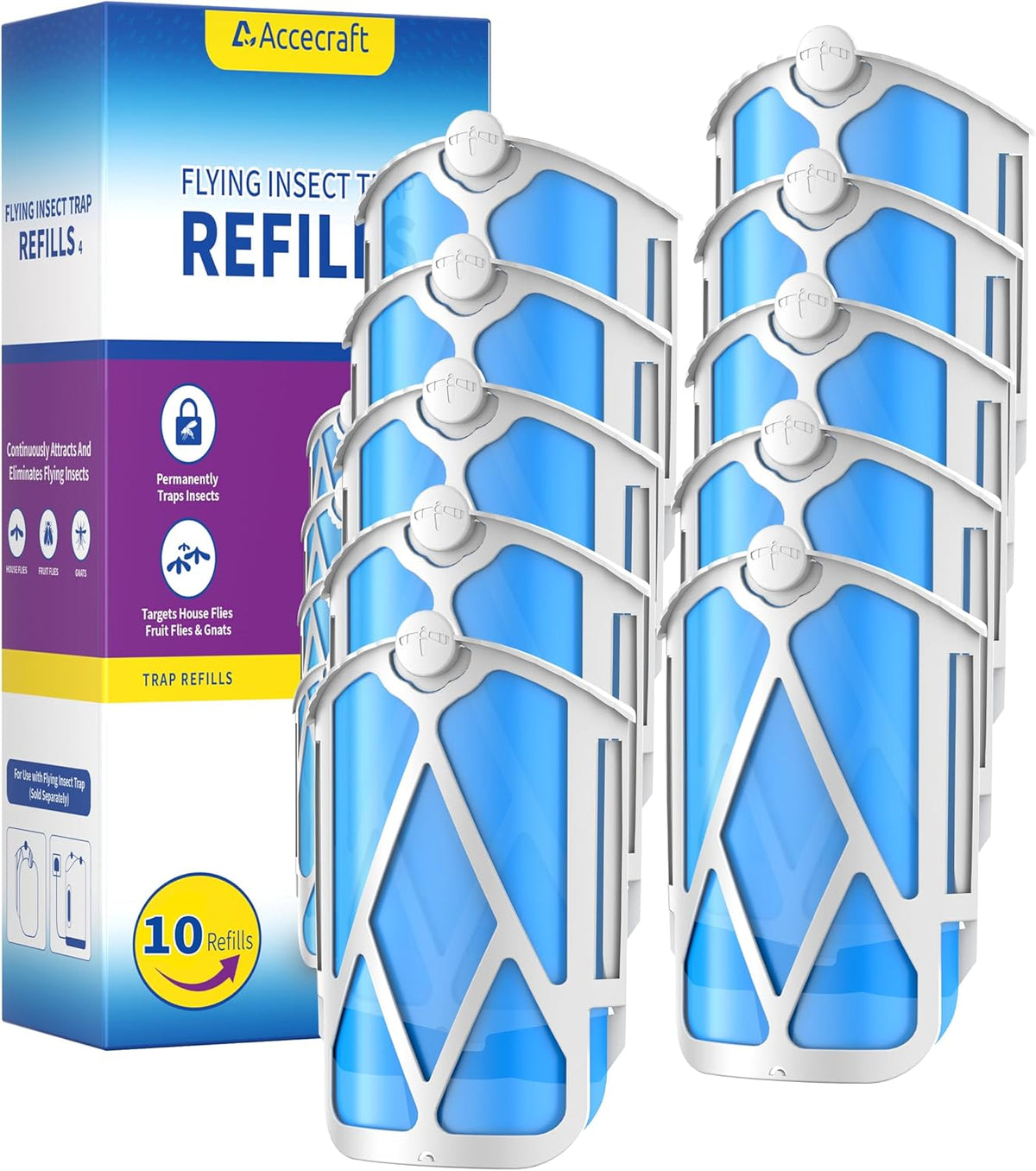 10 Pack Refill Cartridges, 2025 Upgraded High-Stick Refills, Compatible with Indoor Light M364 & Max, Easy to Replace