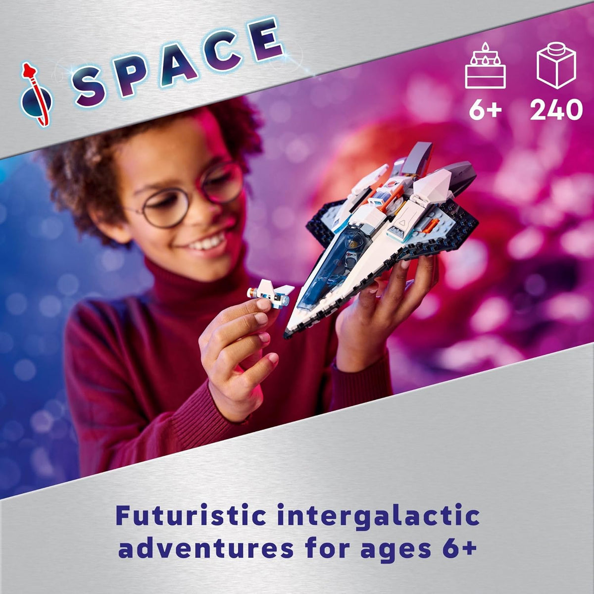 LEGO City Interstellar Spaceship Toy for Kids, Creative Play Space Toy, Building Set with Spacecraft Model, Drone, and Astronaut Figure, Building Toy for Boys, Girls and Kids Ages 6 and Up, 60430