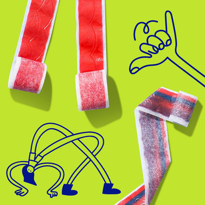 Fruit By The Foot Berry Tie-Dye and Strawberry Tie-Dye fruit flavored snacks, 18 rolls, 13.5 oz, gluten-free and gelatin-free