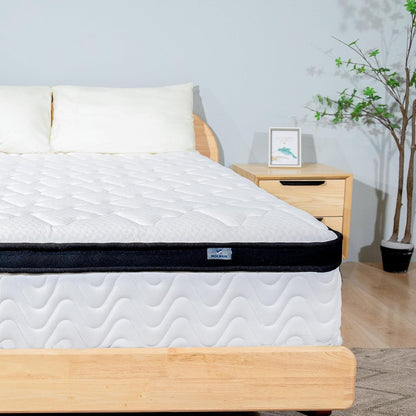 Queen Mattress 12 Inch | Hybrid Mattresses Queen Size in a Box | Medium Firm Memory Foam and Individual Pocket Springs | Fiberglass Free Bed Mattres | Breathable | CertiPUR-US