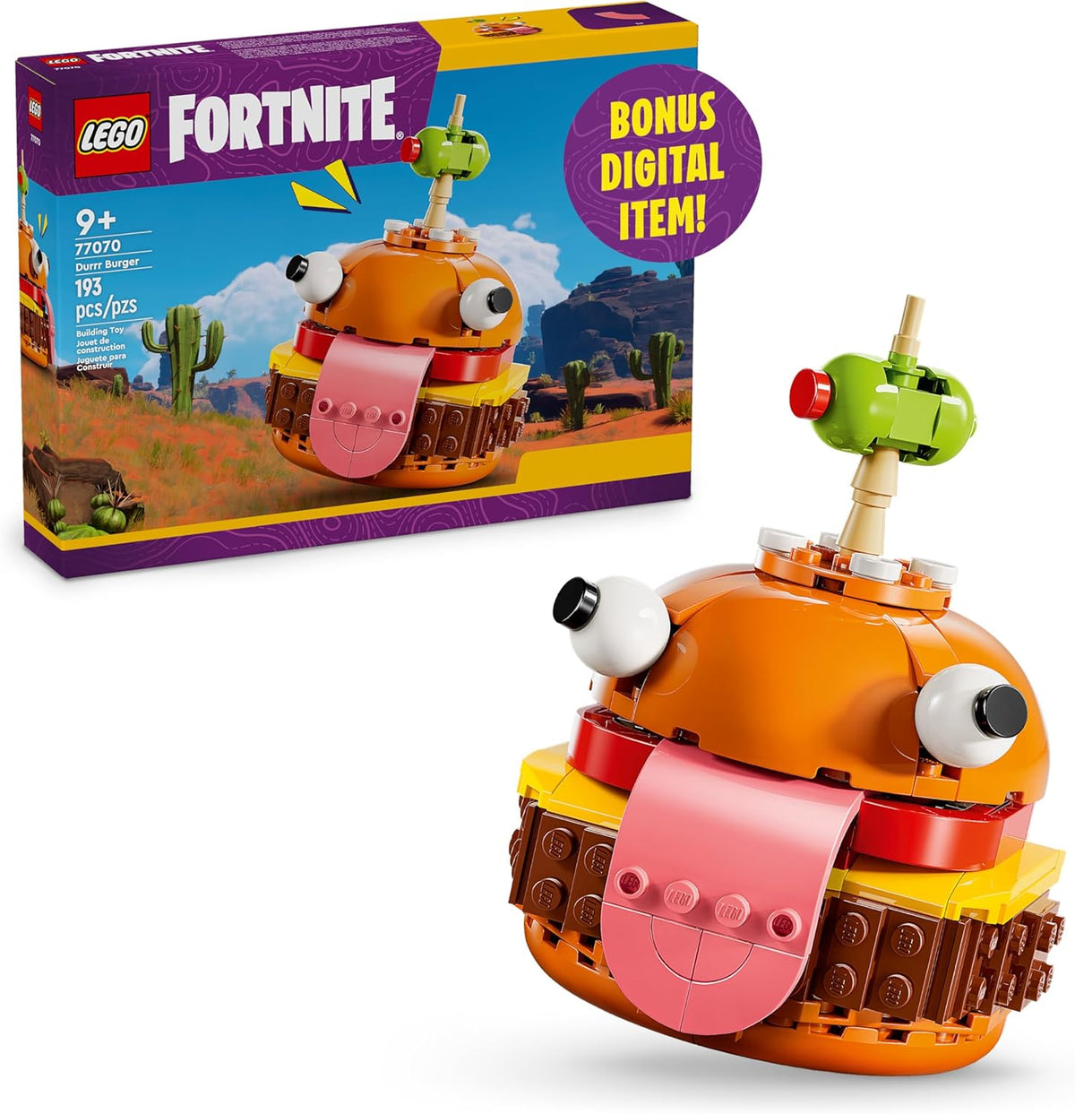 LEGO Fortnite Durrr Burger Building Set - Kids Toy for Gamers, Ages 9+ - Display Model, Collectible Fortnite Toy - Gift for Boys & Girls - 77070