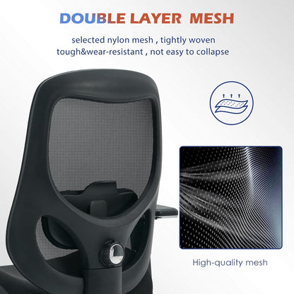 BOSMILLER 700lbs Big and Tall Office Chair with Wide Thick Seat Cushion for Sitting All Day,Ergonomic Mesh Desk Chair with Adjustable Lumbar Support for Heavy People,4D Armrests