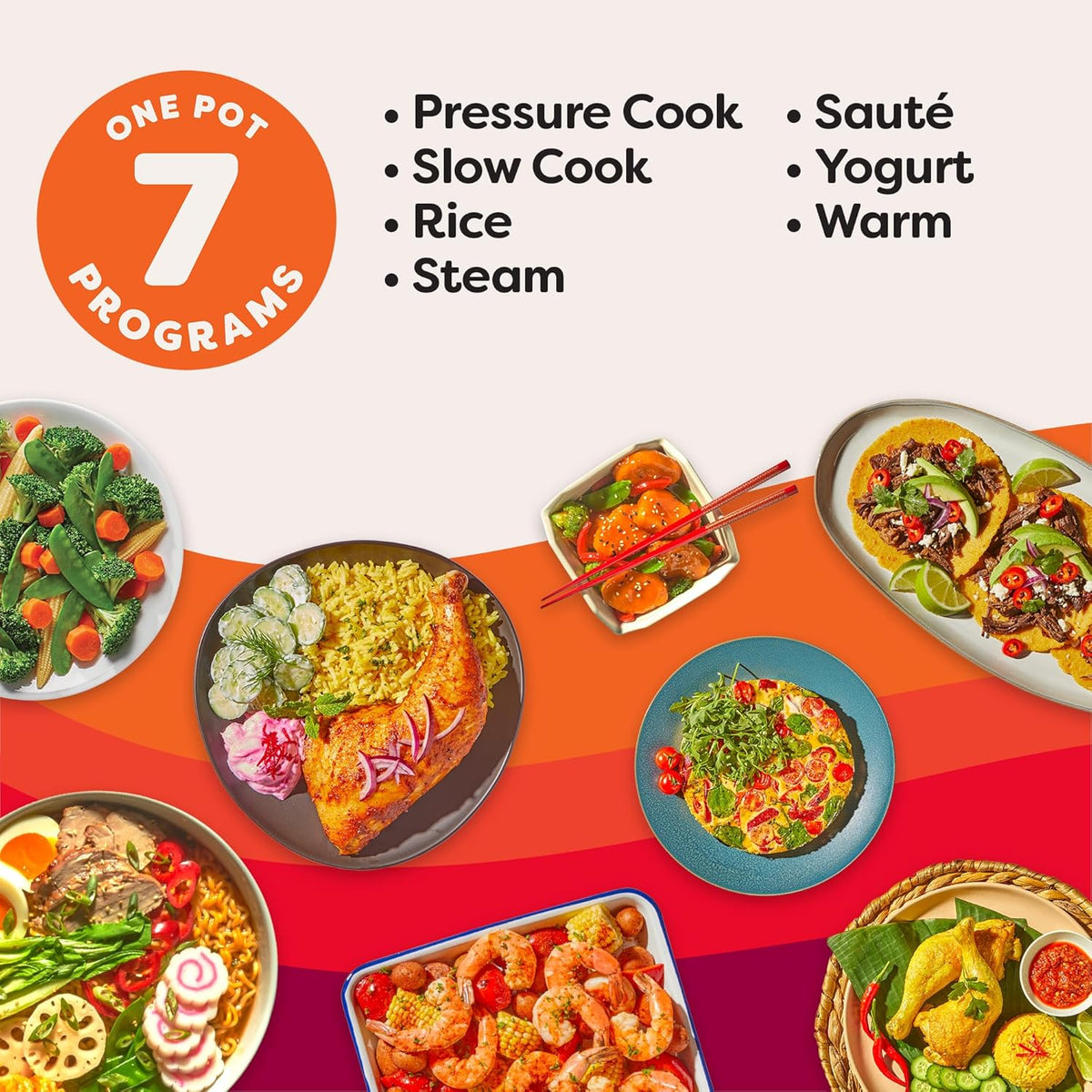 Instant Pot Duo 7-in-1 Electric Pressure Cooker, Slow Cooker, Rice, Steamer, Sauté, Yogurt Maker, Warmer & Sterilizer, Includes App With Over 800 Recipes, Stainless Steel, 6 Quart