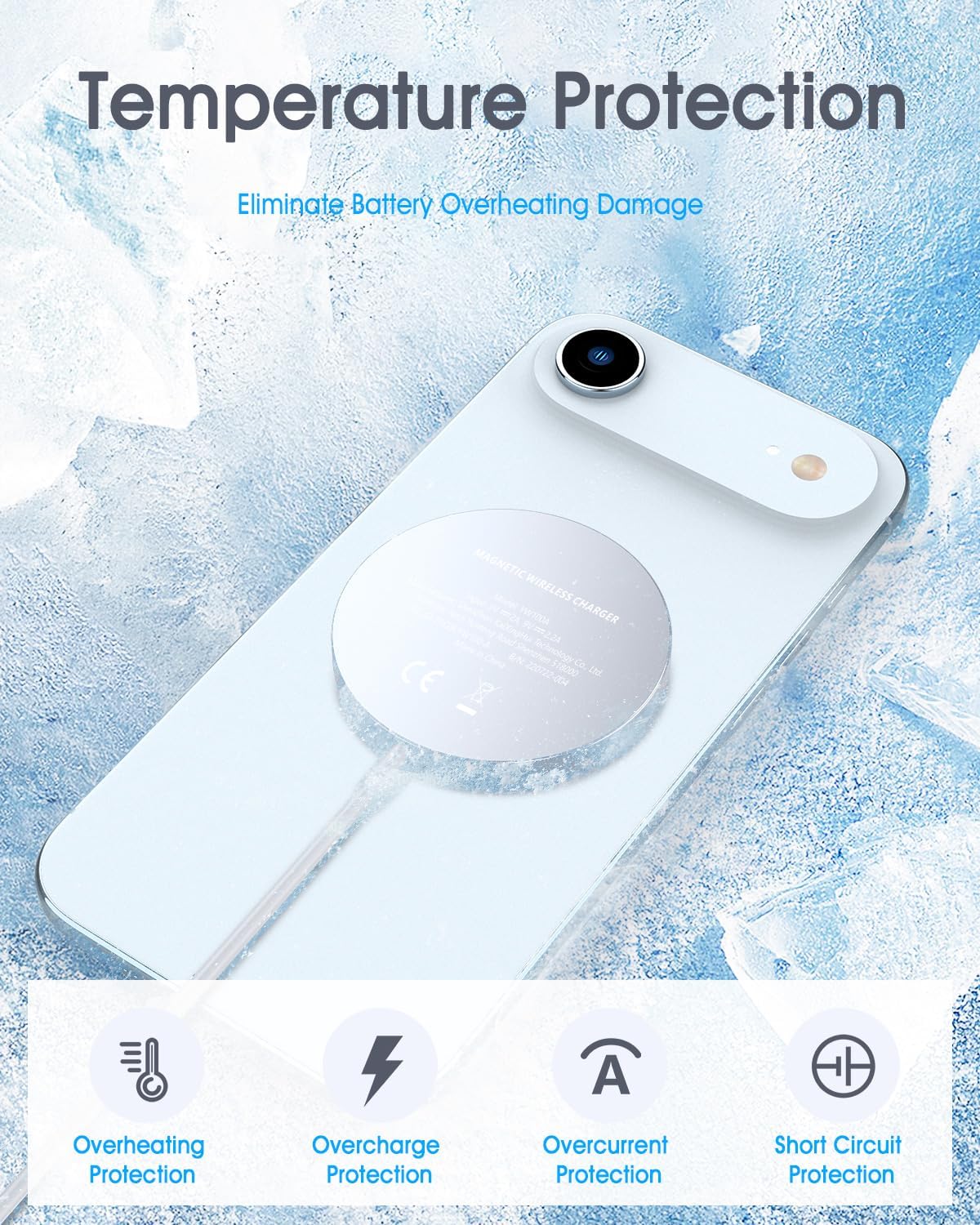 for Apple Mag-Safe Charger 2 Pack, Magnetic Wireless Charger for iPhone 17/17 Pro/17 Pro Max/Air/16 15 14 13 12 Pro Max Plus mini, Charging Pad for Airpods Pro 3 2,Strong Magnet, Silver