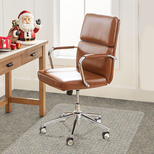 Office Chair Mat for Carpet, 36"x48" Heavy Duty PVC Floor Protector, Non-Slip Clear Computer Desk Mat for Low-Pile & Flat Carpets, Rolling Chair Mat for Home Office & Gaming
