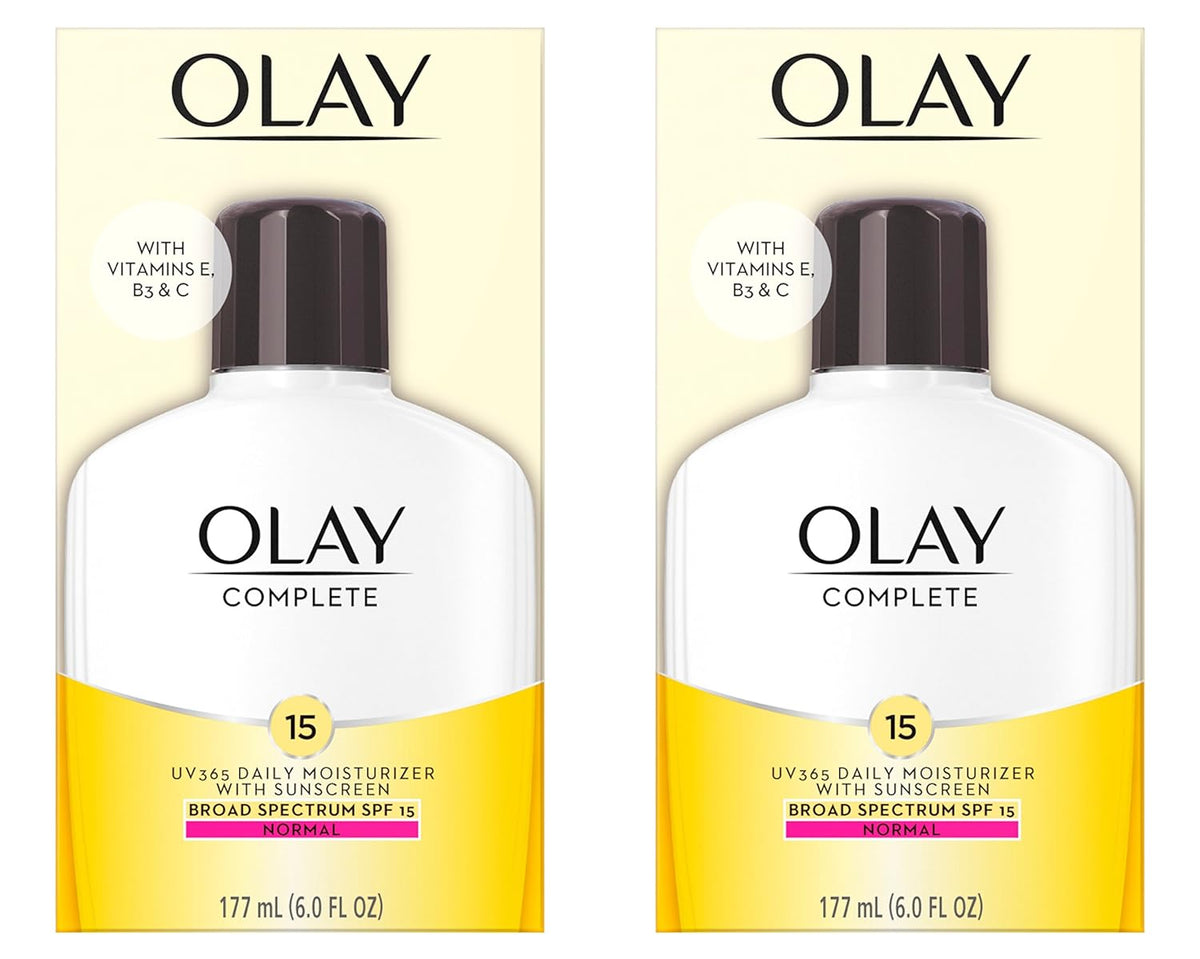 olay face moisturizer with spf 15 daily lotion for normal skin 2 pack 6 oz