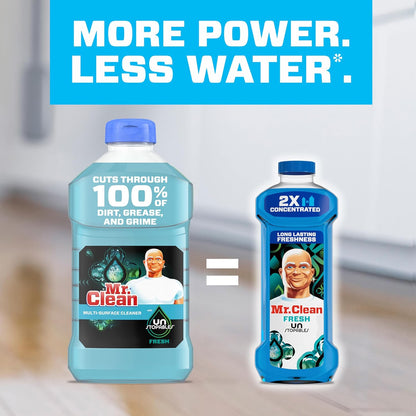 Mr. Clean 2X Concentrated Multi Surface Cleaner with Unstopables Fresh Scent 41 fl oz