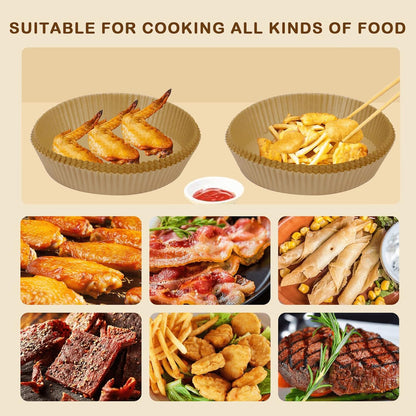 Air Fryer Liners for Ninja Air Fryer, 125 Pcs Disposable Paper Liner for most 4-8QT AirFryer