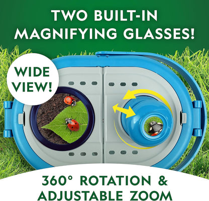 National Geographic Bug Catcher Kit for Kids - Kids Bug Habitat with Magnified Viewer, Bug Catcher, Tweezers & Learning Guide, Insect Habitat, Outdoor Toys, Kids Bug Catching Kit, Bug Box