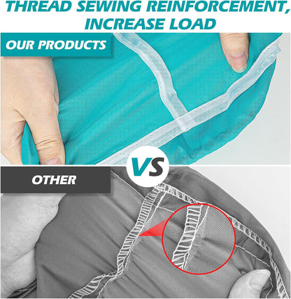 Laundry Bag,2 Pack Travel Laundry Bags for Dirty Clothes,Large Laundry Bags for Camping & Traveling,Dirty Clothes Travel Bag,24" x 36" (Cyan + Gray)