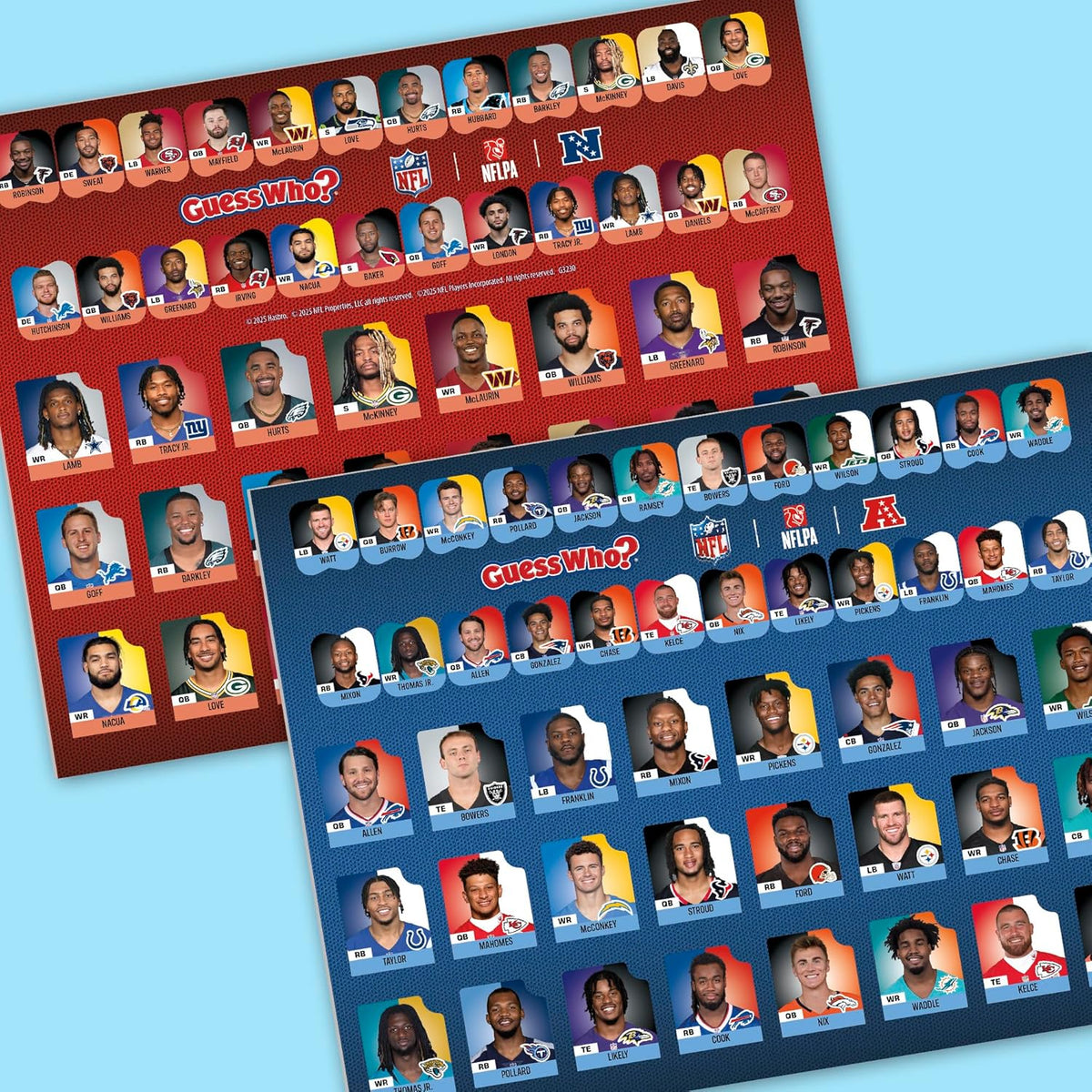 Guess Who? NFL Edition Board Game | Officially Licensed NFL Game for Kids and Families | Ages 6+ | 2 Players | 15 Mins. | Football Games