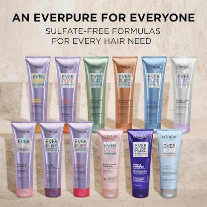 L'Oreal Paris Moisture Sulfate Free Shampoo and Conditioner Set, Hair Care for Color-Treated Hair with Rosemary Botanicals, EverPure, 1 Kit