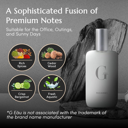 Parfums Belcam G Eau, Inspired by Designer Fragrance, Eau de Toilette Spray, 3.4 Fl Oz