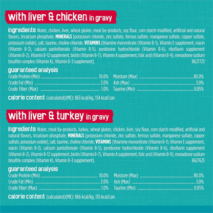 PLrina Friskies Wet Cat Food Variety Pack, Tasty Treasures Prime Filets (With Ocean Fish and Tuna, With Chicken and With Turkey) - 5.5 Ounce (Pack of 12)