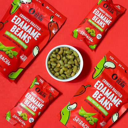 only bean crunchy roasted edamame variety pack 0.9oz 24 pack low carb keto snack
