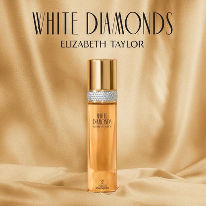 Elizabeth Taylor White Diamonds Women's Perfume, Long-Lasting Floral Fragrance for Her, Eau de Toilette EDT Spray, 3.3 fl oz