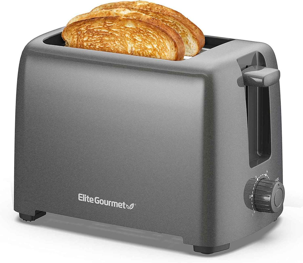 Elite Gourmet ECT1027G Cool-Touch 2-Slice Toaster with 6 Toast Settings
